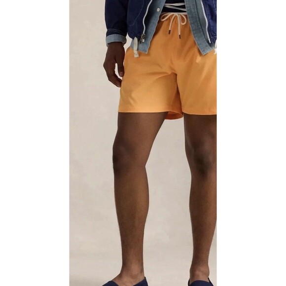 New Men's Polo Ralph Lauren Orange 5.5" Traveler Swim Trunks Board Shorts XXL - Picture 2 of 14